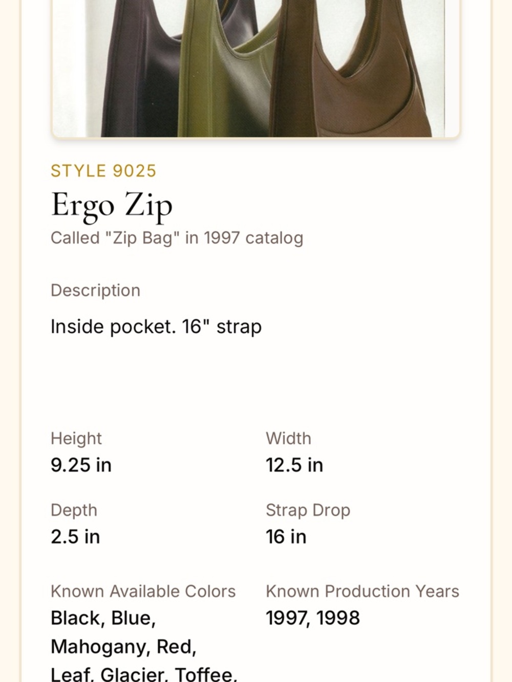 Vintage Coach Ergo Zip (9025) - Picture 16 of 16